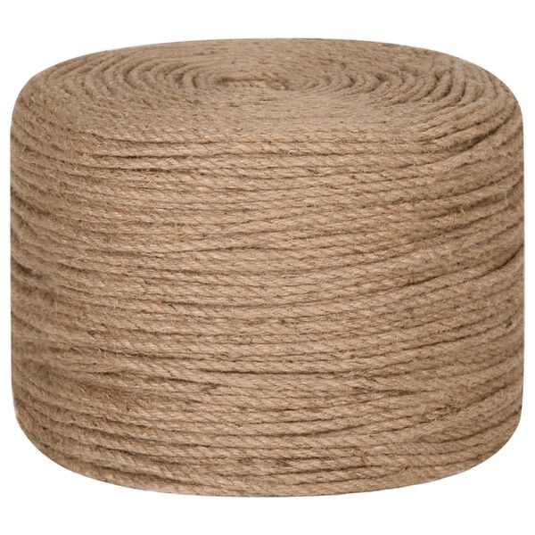 vidaXL Corde de jute 100 m de long 8 mm d'épaisseur