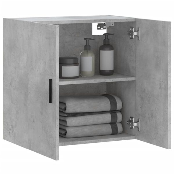 vidaXL Armoire murale gris b&eacute;ton 60x31x60 cm bois d'ing&eacute;nierie