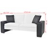 vidaXL Canap&eacute; Blanc tissu