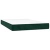vidaXL Sommier &agrave; lattes de lit et matelas Vert fonc&eacute; 120x200cm Velours
