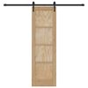 vidaXL Porte coulissante ORKDAL Naturel et Noir 61 x 198,5 cm