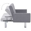 vidaXL Canap&eacute;-lit avec accoudoir Gris clair Polyester
