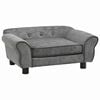 vidaXL Canap&eacute; pour chien Gris fonc&eacute; 72x45x30 cm Peluche