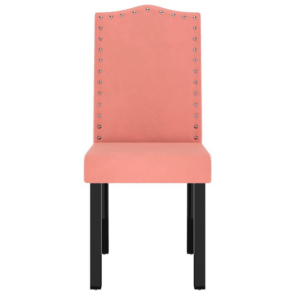 vidaXL Chaises &agrave; manger lot de 2 rose velours