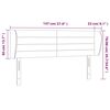 vidaXL T&ecirc;te de lit avec oreilles Rose 147x23x78/88 cm Velours