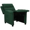 vidaXL Fauteuil inclinable Vert foncé Tissu