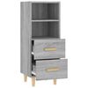 vidaXL Buffet Sonoma gris 34,5x34x90 cm Bois d'ing&eacute;nierie