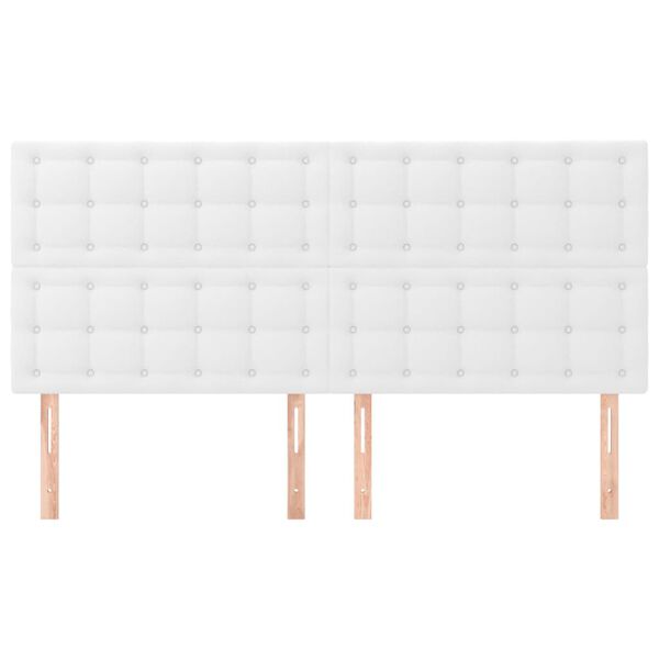 vidaXL T&ecirc;te de lit blanche 180 x 5 x 118/128 cm similicuir