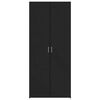 vidaXL Buffet haut noir 70x42,5x185 cm bois d'ing&eacute;nierie
