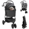 vidaXL Poussette Pliante pour Animaux Noir 78 x 54 x 101 cm Polyester