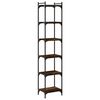 vidaXL Biblioth&egrave;que 6 niveaux ch&ecirc;ne fum&eacute; 40x30x188cm bois d'ing&eacute;nierie