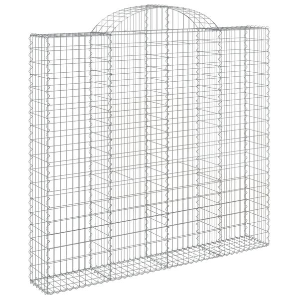 vidaXL Paniers &agrave; gabions arqu&eacute;s 5 pcs 200x50x180/200 cm Fer galvanis&eacute;