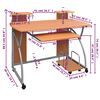 vidaXL Bureau d'ordinateur Marron 110x52x88,5 cm Bois d&rsquo;ing&eacute;nierie
