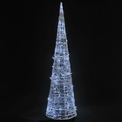 vidaXL Cône lumineux décoratif pyramide LED Acrylique Blanc froid 90cm