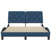 vidaXL Cadre de lit avec LED sans matelas bleu 140x200 cm tissu