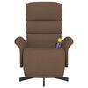 vidaXL Fauteuil inclinable de massage avec repose-pieds marron tissu