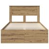 vidaXL Cadre de lit Ch&ecirc;ne artisan 135 x 190 cm Bois de pin massif