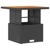 vidaXL Ensemble de salle à manger pour jardin Noir Poly rotin