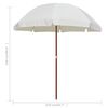 vidaXL Parasol de jardin avec m&acirc;t en acier 240 cm Sable