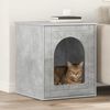vidaXL Maison pour chat B&eacute;ton 53 x 52 x 62 cm Bois d'ing&eacute;nierie