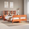 vidaXL Lit biblioth&egrave;que sans matelas cire marron 140x200 cm pin massif