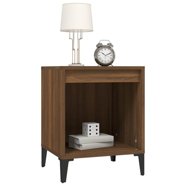vidaXL Tables de chevet 2 pcs Ch&ecirc;ne marron 40x35x50 cm