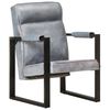 vidaXL Chaise de canap&eacute; 60x75x90 cm Gris Cuir de ch&egrave;vre v&eacute;ritable