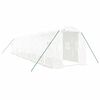 vidaXL Serre avec cadre en acier blanc 20 m&sup2; 10x2x2 m