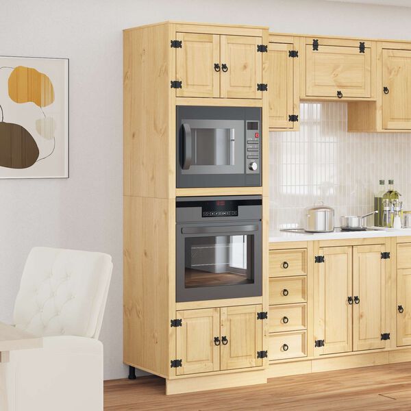 vidaXL Armoire avec &eacute;tag&egrave;re SKI Brun Miel 66 x 58 x 207 cm Pin massif