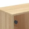vidaXL Table basse avec portes en verre ch&ecirc;ne sonoma 68,5x50x50 cm