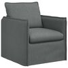 vidaXL Canap&eacute; 2 pcs Gris fonc&eacute; 196 x 82 x 85 cm tissu