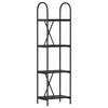 vidaXL &Eacute;tag&egrave;re 4 niveaux 40 x 30 x 146 cm Bois d'ing&eacute;nierie Ch&ecirc;ne noir