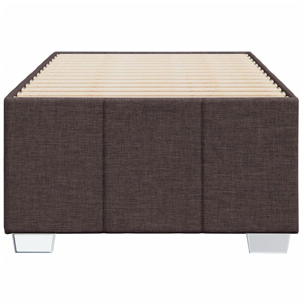 vidaXL Cadre de lit sans matelas marron fonc&eacute; 80x200 cm tissu