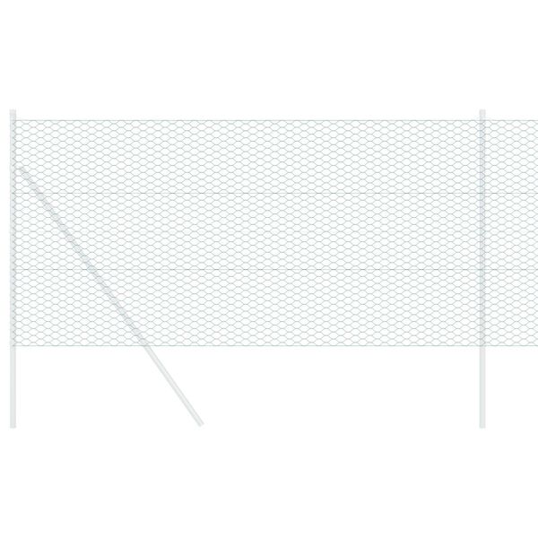 vidaXL Cl&ocirc;ture hexagonale Vert 1 x 50 m PVC