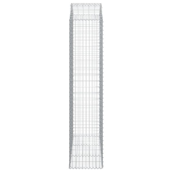 vidaXL Panier de gabions arqu&eacute; 150x50x220/240 cm Fer galvanis&eacute;