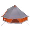 vidaXL Tente Tipi familiale Gris et orange 400 x 346 x 250 cm