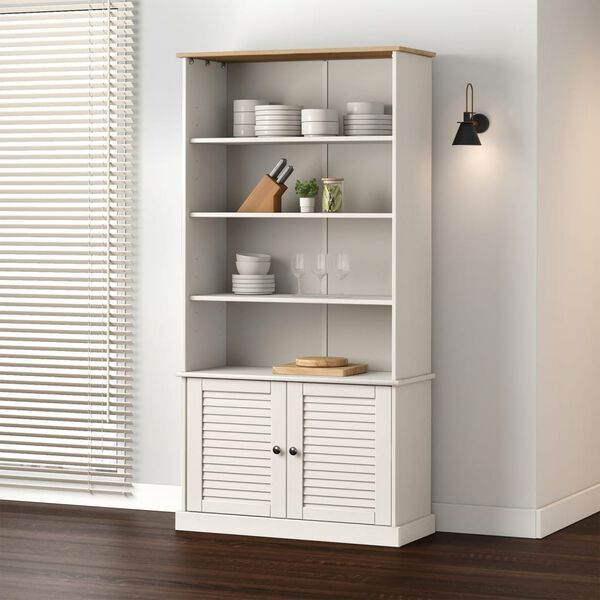 vidaXL Biblioth&egrave;que VIGO blanc 85x35x170 cm bois massif de pin