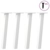 vidaXL Pieds de table basse 4 pi&egrave;ces Blanc 30 cm Acier