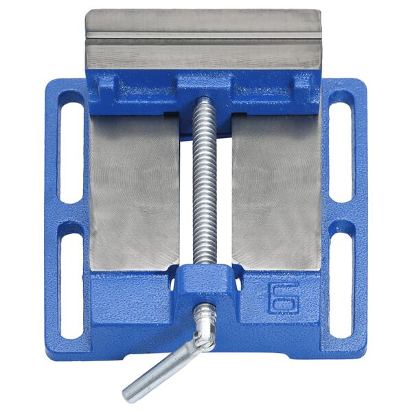 vidaXL &Eacute;tau pour perceuse &agrave; colonne bleu 150 mm fonte