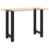 vidaXL Pieds de table de bar Noir 2 pi&egrave;ces 50 x (90-91) cm Acier