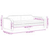 vidaXL Lit de jour avec matelas gris fonc&eacute; 90x190 cm tissu