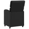 vidaXL Chaises de Salle &agrave; Manger avec Roues 2 pcs Noir 58 x 65 x 98 cm