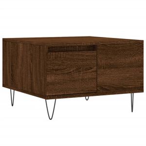 vidaXL Table basse ch&ecirc;ne marron 55x55x36,5 cm bois d'ing&eacute;nierie