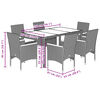 vidaXL Ensemble &agrave; manger de jardin et coussins 7 pcs beige rotin verre