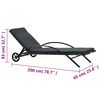 vidaXL Chaises longues avec table R&eacute;sine tress&eacute;e Anthracite