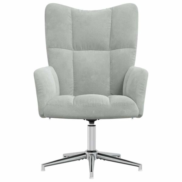 vidaXL Chaise de relaxation Gris clair Velours