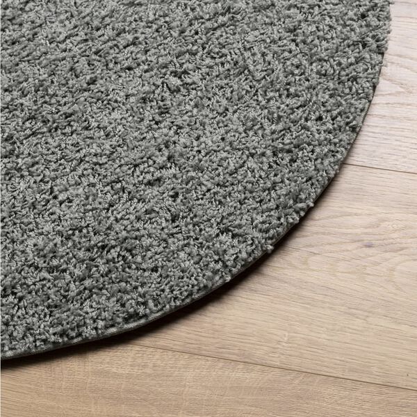 vidaXL Tapis shaggy PAMPLONA poils longs moderne vert &Oslash; 100 cm