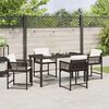 vidaXL Ensemble de salle à manger pour jardin 5 pcs Marron polyrotin