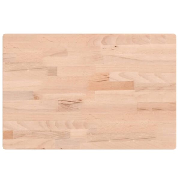 vidaXL Comptoir de salle de bain 60x40x4 cm bois massif de h&ecirc;tre