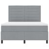 vidaXL Lit &agrave; ressorts avec matelas Gris clair 140 x 190 cm tissu